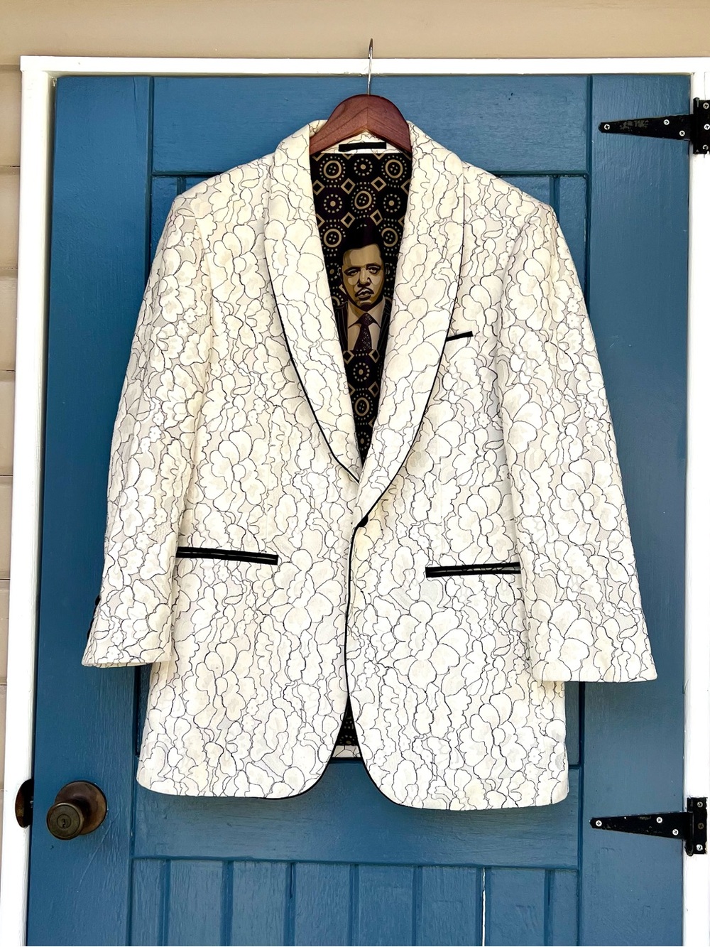 Empire Show Blazers White Black Lace Tuxedo Jacket Lucious Lyon Lining Sz Medium